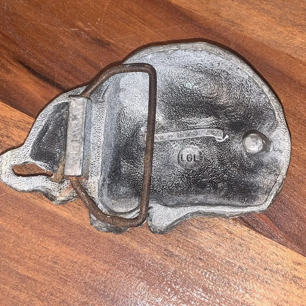 Vintage Indiana Metal‎ Craft Pewter Lion Belt Buckle 1978 3.5